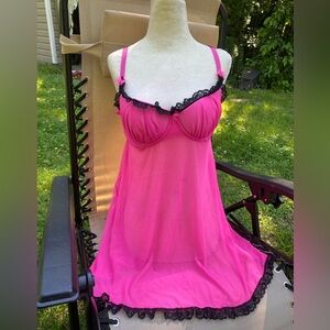 Pink and Black Babydoll